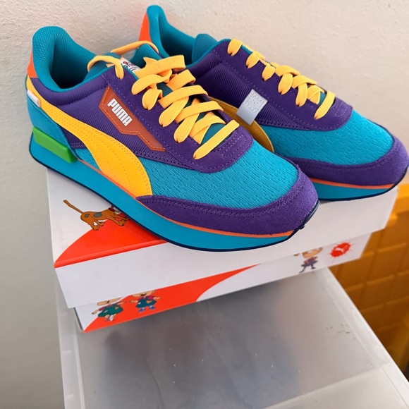 Puma Other - RUGRATS Puma Kids Sneakers - Turquoise, Purple, Yellow